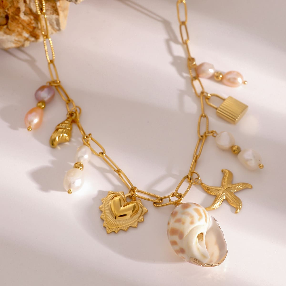 Gold Plated Necklace Vibe d'été