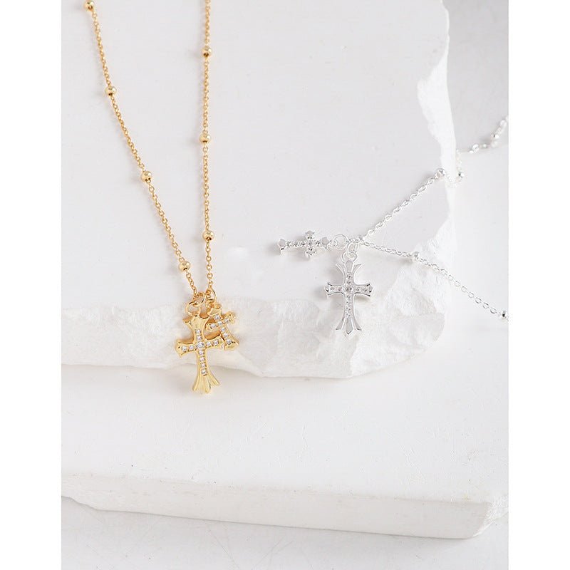 Gold Vermeil Sterling Silve Necklace with Gemstones "Sacré Cœur" | Kiwified Emerald - Kiwified Emerald