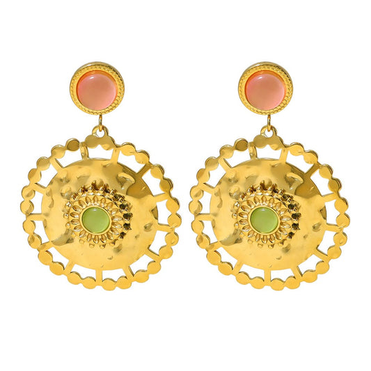 gold-plated-surgical-steel-statement-earrings-blossom-carnival-kiwified-emerald