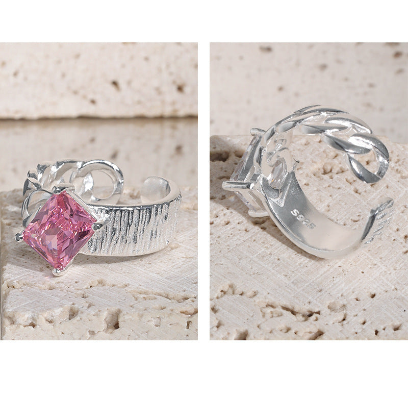 bague-argent-rose-profil