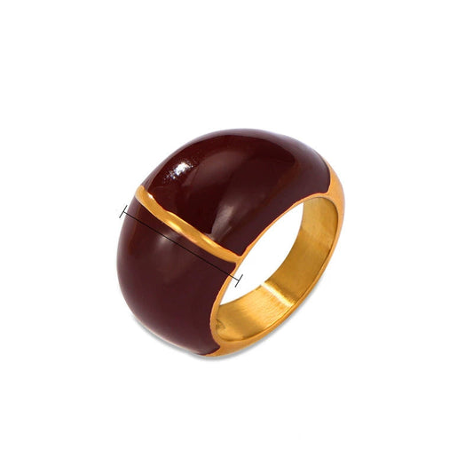 bague-bordeaux-en-acier-inoxydable-vue-de-face