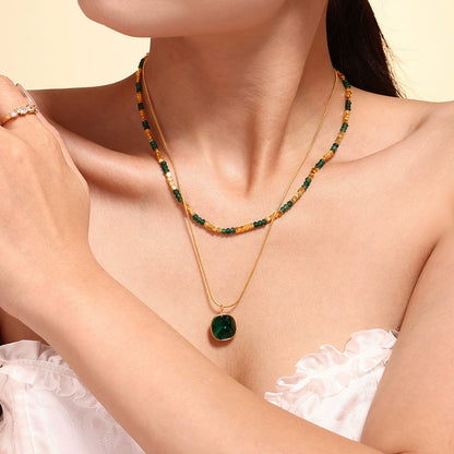 18K Gold Plated Necklace Jardin d'été