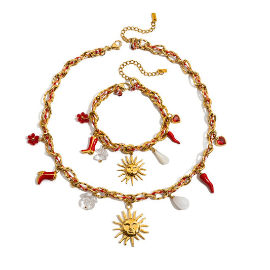 ensemble-collier-bracelet-plaque-or-Biarritz-vue-de-face
