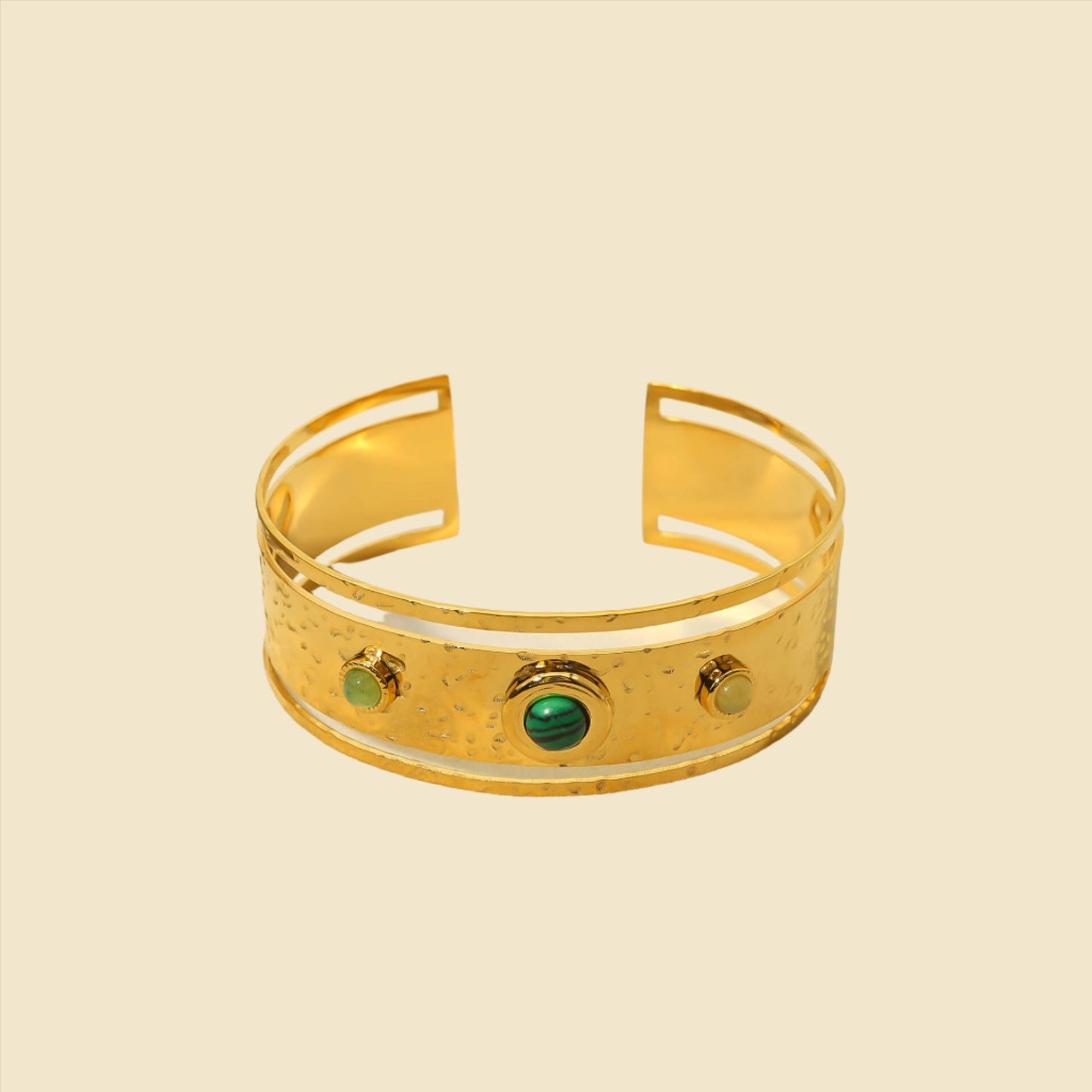 Gold Plated Bracelet "Esméralda" | Kiwified Emerald - Kiwified Emerald