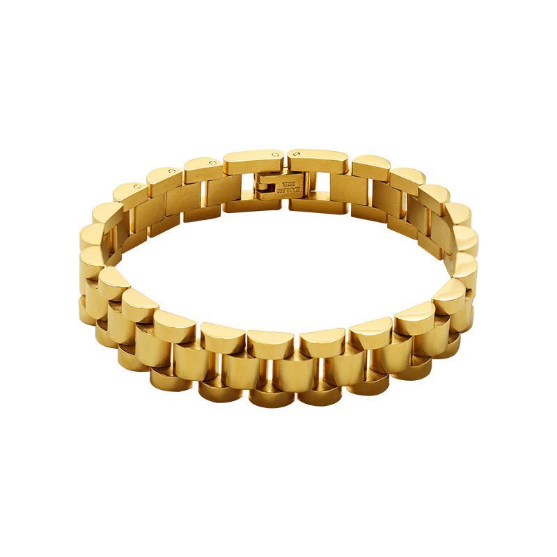 Gold Plated Bracelet "Métropolis" | Kiwified Emerald - Kiwified Emerald