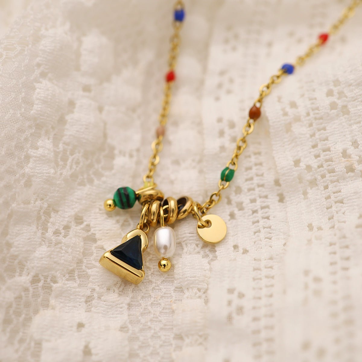 Gold Plated Necklace "Childhood Memories" | Kiwified Emerald - Kiwified Emerald