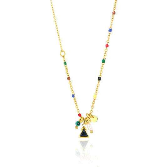 Gold Plated Necklace "Childhood Memories" | Kiwified Emerald - Kiwified Emerald