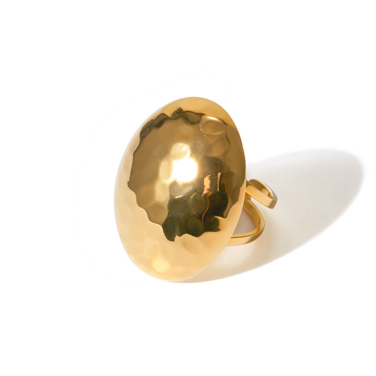 Gold Plated Stainless Steel Ring "Bling" - Kiwified Emerald