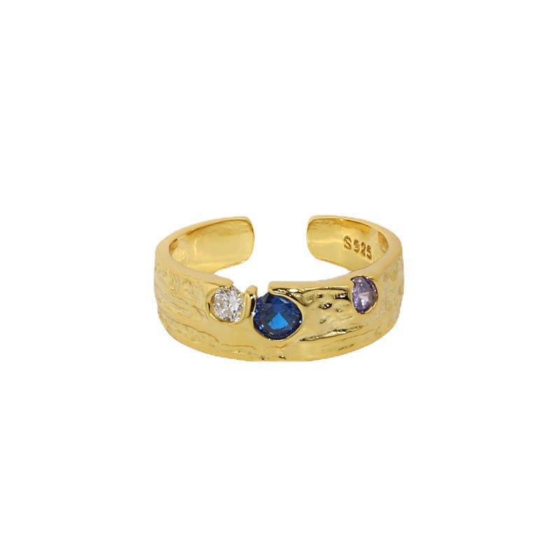 Gold Vermeil Sterling Silver Ring "Oasis" with Gemstone| Kiwified Emerald - Kiwified Emerald