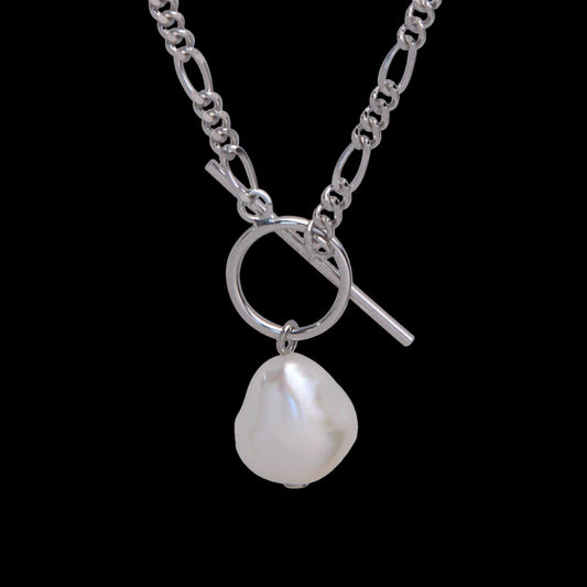 Sterling Silver Necklace with Pearl "Venus Tear" | Kiwified Emerald - Kiwified Emerald